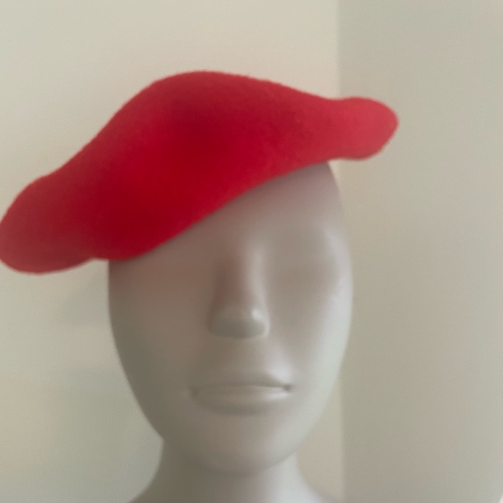French Red Beret Wool Blend  New with Content Label